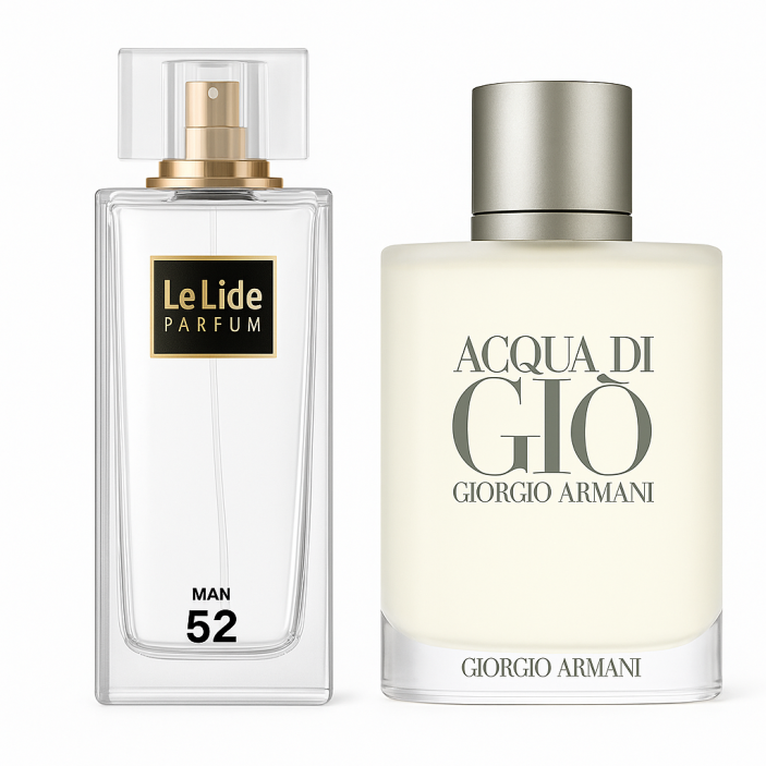 Perfumy męskie LeLide nr 52 - 50 ml - perfumy o podobnych nutach  Aqua Di Gio